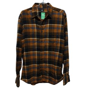CAMISA VILLELA CUADRILLE MARRON AZUL CUADRILLE UNIQLO TM