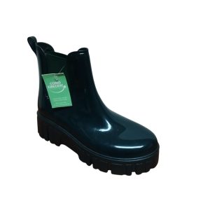 BOTAS DE LLUVIA GOMA VERDE PLATAFORMA ELASTICO T36