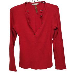 REMERA MORLEY ROJA ESC EN V BOTONES ZARA T L