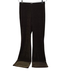 PANTALON ESTILO CALZA MARRON HILOS DORADOS JAUNTY TL