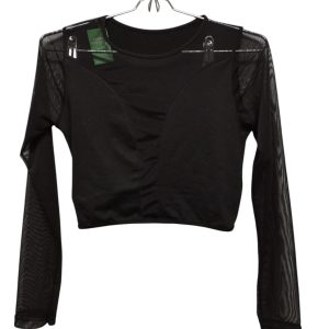 REMERA TOP NEGRA COMBINADA ALG TUL  T XS AP