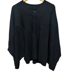 BUZO LANA NEGRO TIPO PONCHO ESCOTE EN V URBAN HAUS T XS-S