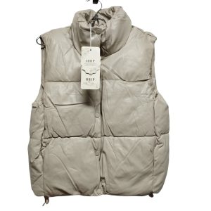 CHALECO CUERINA BEIGE TL