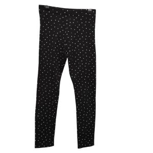CALZA ALG NEGRO LUNARES BCOS AFELPADA T 12 AP DET COSTURA
