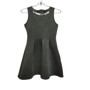 VESTIDO ALG GRIS CUELLO LENTEJUELAS NAUTICA T 12