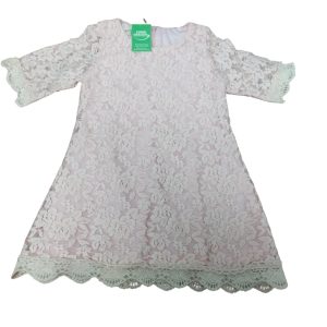 VESTIDO NIÑA ROSADO TUL BORDADO FLORES  APRIL GIRL T 3/4 AP