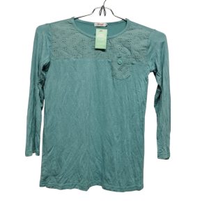 REMERA ALG CELESTE DETALLE BRODERIE GUAPA T L- 10 AP