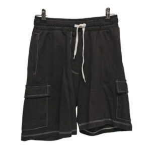BERMUDA ALG NEGRA COSTURAS BLANCAS CARGO REDSKIN TM