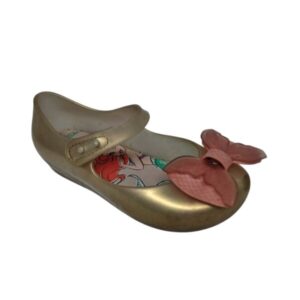 ZAPATOS GOMA DORADO MOÑAS DE ARIEL SIRENITA MELISSA T27 EUROPA 25 BRA