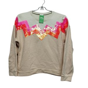BUZO ALG CREMITA ROSA PALIDO LENTEJUELAS NARANJA FUCSIA ZARA T 11-12