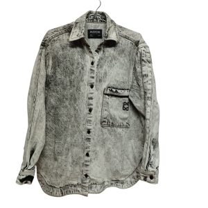 SOBRECAMISA JEAN GRIS PASTICHE TL MANCHA PUÑO