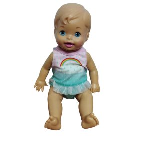muñeca con ropa arcoiris gotas volado sin chupete