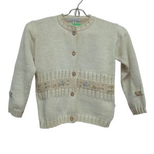 SACO LANA BEIGE JASPEADO FLORES CEL PETIT LAPIN T6