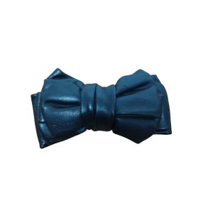 broche pelo con moña cuerina negra