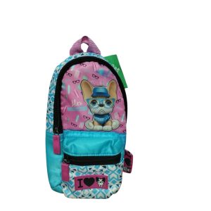 CARTERA ROSADA CELESTE PERRO ELASTICO