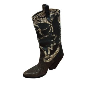 botas vaqueras marron diseño serpiente fratelli t 37