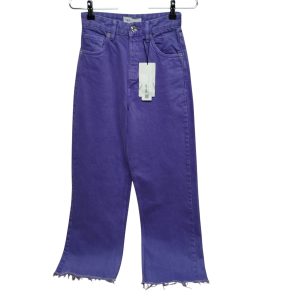 JEAN ALTO ANCHO FLECOS VIOLETA ZARA T32/S NUEVO