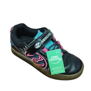 CHAMPIONES NEGROS ROSADO HEELYS T33 cuerina pelando