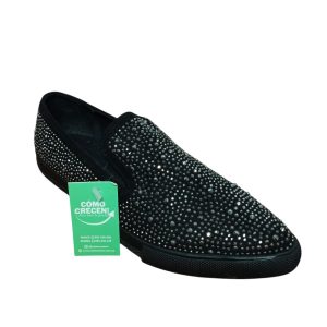 PANCHAS EN PUNTA NEGRO BRILLOS PIEDRITAS ALDO T37