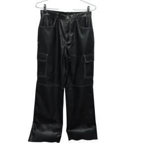 PANTALON CUERINA CARGO NEGRO PESPUNTES INDIAN T 36