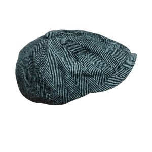 BOINA PAÑO GRIS RAYAS NEGRAS
