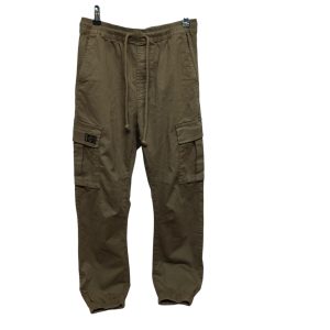 PANTALON GABARDINA BABUCHA PUÑOS CARGO ZARA TS manchita