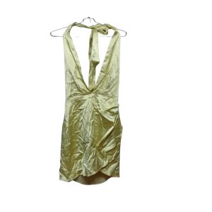 VESTIDO SATINADO VERDE FLUO TIPO SOLERA ZARA T M