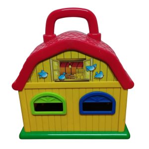 CASITA PLASTICO AMARILLO ROJO SE ABRE