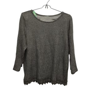 BUZO ALG SIN FELPA GRIS BRODERIE EN BAJO