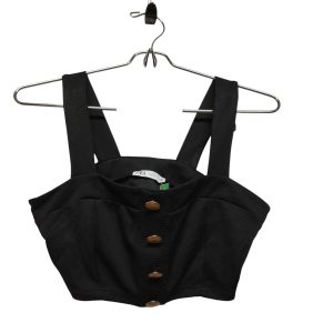 MUSCULOSA TOP ALG NEGRO BOTONES DORADOS ZARA T S