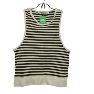 MUSCULOSA TOP ALG TIPO MORLEY A RAYAS CREMITA VERDE PULL & BEAR T M