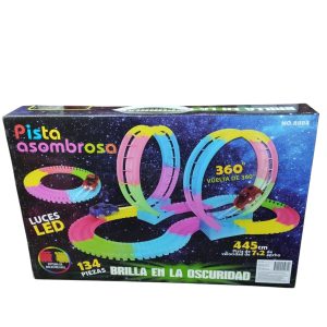 PISTA DE AUTOS ASOMBROSA BRILLA EN LA OSCURIDAD