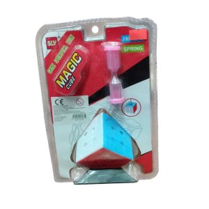 CUBO MAGICO CON RELOJ ARENA