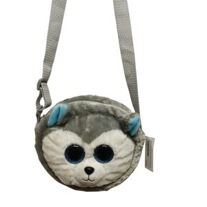 CARTERA PELUDITA GRIS PERRO SIBERIANO TY