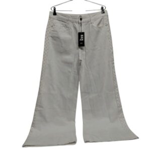 JEAN ANCHO BLANCO CALADITO COSTADOS INDIAN T44