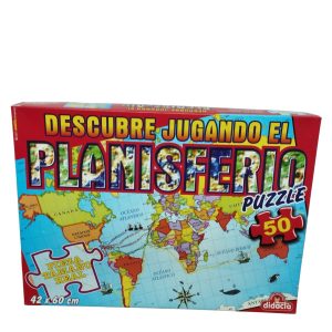 DESCUBRE JUGANDO EL PLANISFERIO PUZZLE 50 PIEZAS 42*60