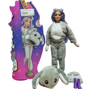MUÑECA BARBIE DISFRAZ OSO GRIS CUTIE REVAL