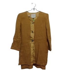 CAMISA BAMBULA MOSTAZA BOTONES BY FLORENCIA T UNICO GRANDE