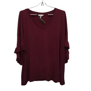 REMERA ALG VIOLETA ESC EN V VOLADO EN MANGAS LOLITA T XXL