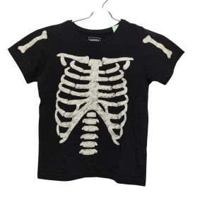 REMERA ALG NEGRO ESQUELETO EN BCO FUZARKA T 8 GT