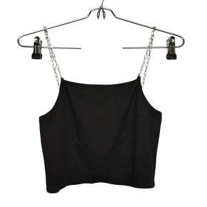 MUSCULOSA TOP NEGRA BRETELES CADENAS INDIAN T M