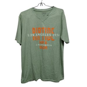 REMERA VERDE NARANJA BCO  ESC EN V LOS ANGELES FORUM T XL