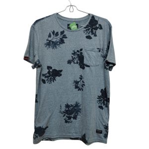 REMERA ALG CELESTE FLORES AZUL BOLSILLO MISTRAL T M