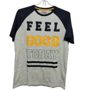 REMERA AZUL GRIS AMARILLO FEEL GOOD ZARA T 11/12