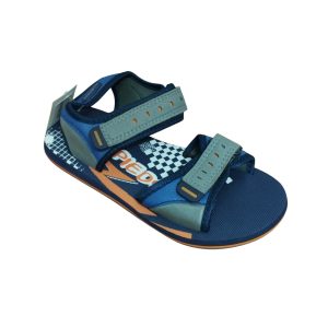 SANDALIAS GOMA VELCRO AZUL NARANJA NU PIEDS T 37