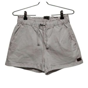 SHORT JEAN BLANCO COSTURAS MARRONES MIMO & CO T14