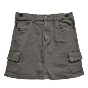 POLLERA JEAN GRIS CARGO ZARA T11/12