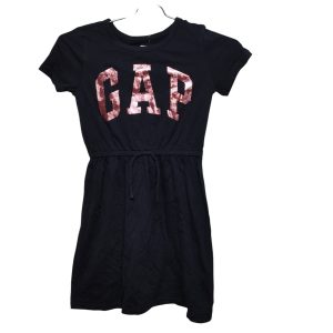 VESTIDO ALG AZUL LETRAS GAP EN ROSADO BRILLOSO CORTE GAP T M- 8 AP
