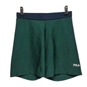 CALZA CORTA DEPORTIVA VERDE RAYITAS PRETINA AZUL FILA TM