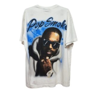 REMERA ALG BCO POP SMOKE ESTAMPA ESPALDA BERSHKA T M